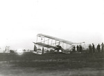 Crash of Claude Grahame-White's Farman biplane at the Harvard-Boston Aero Meet, September, 1910