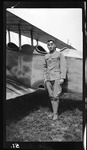 Charles Wald Standing by a Curtiss JN-4 "Jenny" Aircraft, 1916 by Charles Wald
