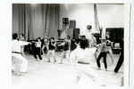 Students practicing martial arts