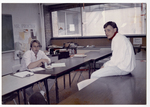 Staff member and student in the 1980s