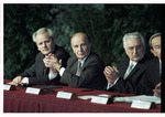 Milošević, Izetbegović, and Tuđman at the Signing of the Dayton Peace Agreement by Dayton Daily News and Jan Underwood