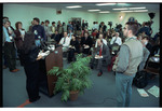 Members of the Media Gathered for a Press Conference at the Signing of the Dayton Peace Agreement by Dayton Daily News and Jan Underwood