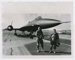 Colonel Richard Uppstrom and Colonel J. Sullivan Stand in Front of A Lockheed YF-12A by Dayton Daily News and Bill Garlow