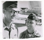 Major Larson and Captain Polglase Discuss the Flight of the First SAC Bomber by Dayton Daily News and George E. Adams