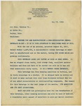 Letter, W. A. Steinemann to Olt Brothers Brewing Company