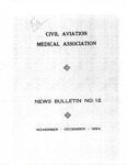 News Bulletin - November-December, 1954 by Civil Aviation Medical Association