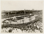 Aerial view of the victory celebration at the Place de la Concorde by Fred F. Marshall