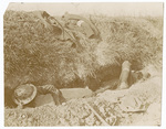 Signal Corps soldiers in a trench