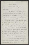 Letter, August 21, 1922, Katharine Wright  to Harry [Henry J. Haskell]
