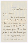 Letter, March 21, 1917,  Katharine Wright to Florence