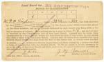 World War I Notice of Classification Card