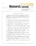 WSU Research News: Contracts Grants and Awards, April 1979 by Office of Research Services, Wright State University